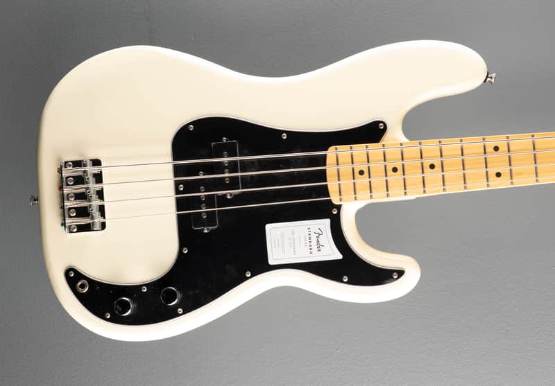 Fender Standard Precision Bass - Olympic White w/Maple image 1