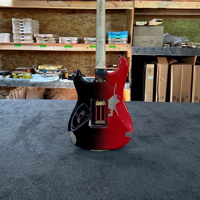 Valkenburg USA Jeff Duncan “Scarlet” Artist Series Electric Guitar – Red/Black Factory Relic – Custom Shop Level image 8