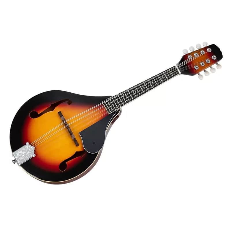 A-Style Cambered Wood Mandolin – 4 Pairs of Strings, High Quality image 1