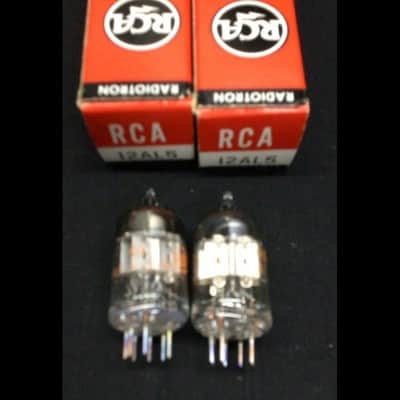 NOS NIB Pair RCA 12AL5 Mini Radio Vacuum Tubes TESTED STRONG 8.9663 image 2