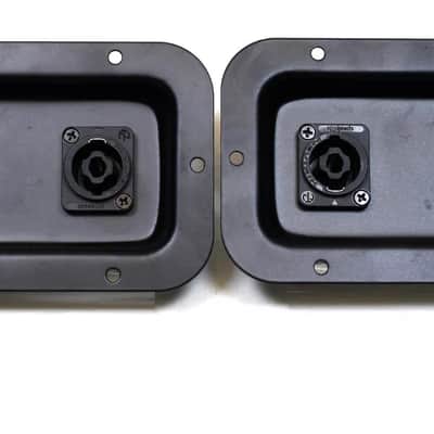 (2) Two METAL Jack Plates w/ Genuine Neutrik NL4MPXX Dual SpeakON for Speakers image 1