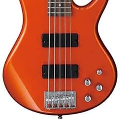 Ibanez GIO Series 5-String Electric Bass Guitar - Roadster Orange Metallic image 2