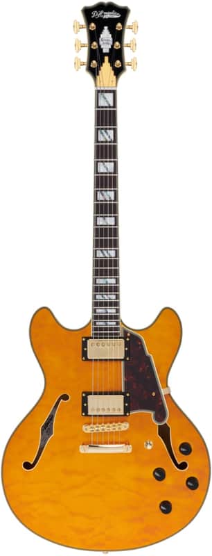 D'angelico Excel DC Iced Tea Burst Quilt