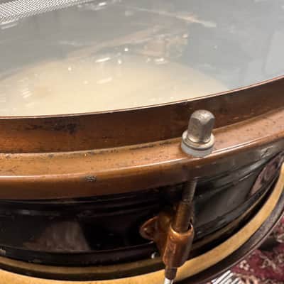 14" x 5" Leedy 1924 Multi Black Enamel / Nobby Gold (Presto strainer) - VIDEO image 12
