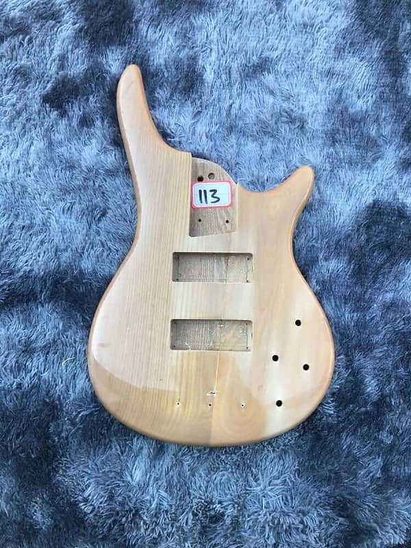 Bass Guitar Basswood Body with Glossy Natural Finish image 1