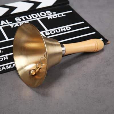 Solid Brass Hand Bell | Loud Clear Call Bell | Wooden Handle Service Bell | Dinner Wedding School Prayer Bell | Decorative Bell image 5