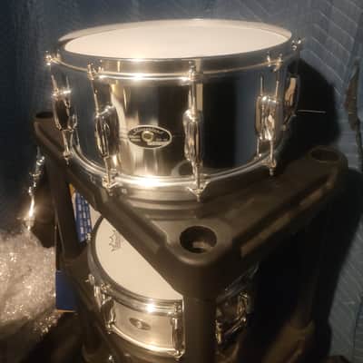 Slingerland Chrome over steel sound king 1990's - Chrome over steel image 1