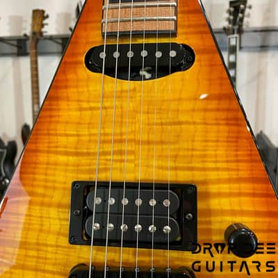 Jackson Custom Shop Randy Rhoads HS Electric Guitar w/ Case-Amber Lager Burst image 5
