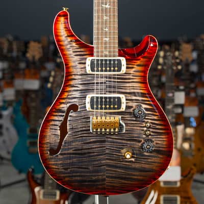PRS 40th Anniversary Custom 24-08 Semi-Hollow Limited Edition 2025 - Charcoal Cherry Burst Signed image 3