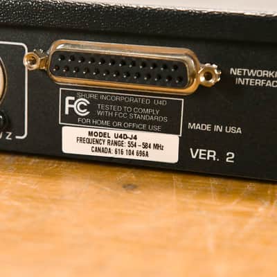 Shure U4D-J4 Dual-Channel Wireless Receiver with U1 Bodypack - J4 Band CG01YG6 image 10