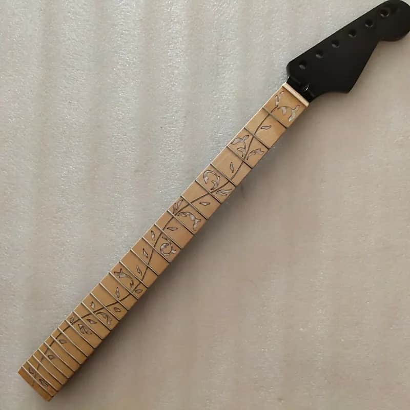 24 Frets Strat Style Guitar Maple Wood Neck, Tree of Life Fingerboard Inlay image 1