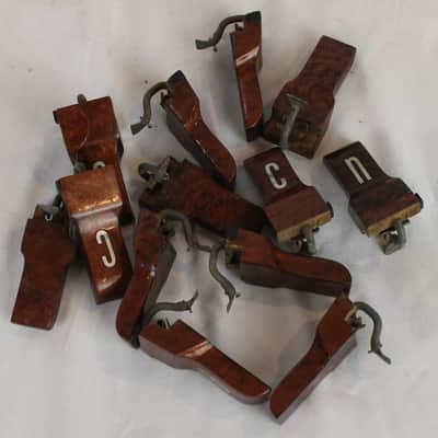 Italian Accordion Part - Brown Accordion Treble Section/ Register Switches (19" x 7.75" x 3.50") image 3