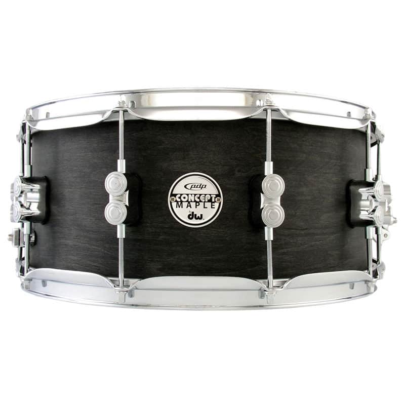 PDP PDSN6514BWCR 6.5X14 Black Wax 10 Ply Maple Snare Drum image 1