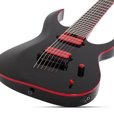Schecter Sunset-7 Red Dawn Gloss Black image 2