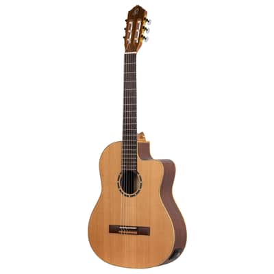 Ortega RCE131 Family Series Pro Solid Cedar Top Mahogany Neck Cutaway Nylon 6-String Classical Acoustic-Electric Guitar w/Gig Bag image 6