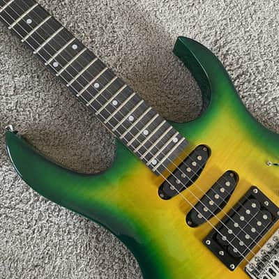 Transparent Green Superstrat Electric Guitar, Basswood Body, Maple Neck, Rosewood Fingerboard image 3
