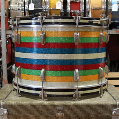 1950's WFL Super Classic Bass Drum and Snare Drum in Banded Pearl (Salesman) 14x22 10x14 image 5