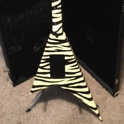 Jackson USA Custom Shop Randy Rhoads Custom 1988 Black/White Zebra w/ Lions Head Custom Graphic image 11
