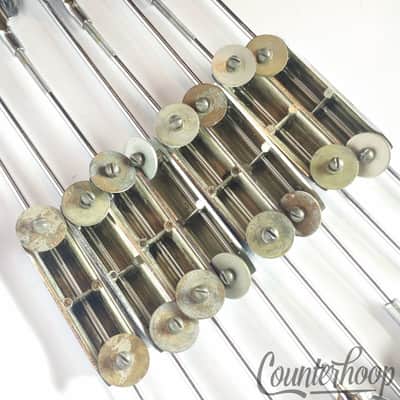 *Rogers 8x Bass Drum Bow-Tie Single-Tension Beavertail Lugs+T-Rods+Claws Vintage image 4