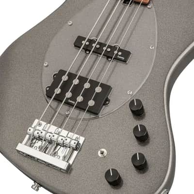 Sadowsky MetroExpress 21-Fret Vintage M/J Bass, Roasted Maple Fingerboard, 4-String - Solid Silver Metallic High Polish image 5