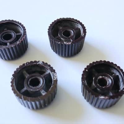 1960's Harmony / Silvertone Dark Brown Cupcake Guitar Knobs - Complete Set Of 4 image 7