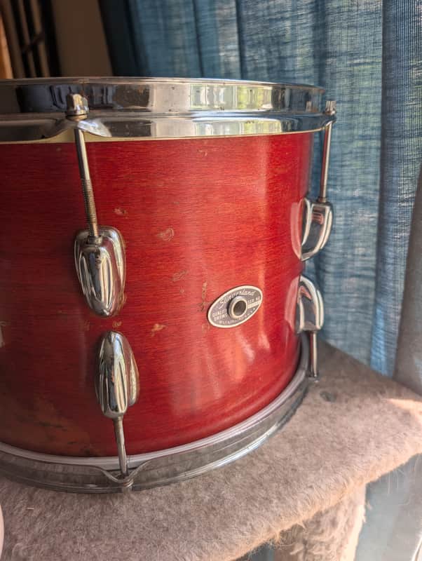 Slingerland 13" rack tom 1970s-1980s - Red image 1