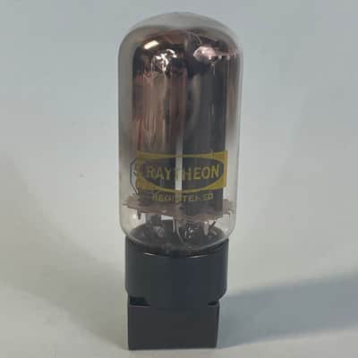 1960s Raytheon 5U4GB Vintage Black Plate Side Getter Rectifier Tube! T287 image 2
