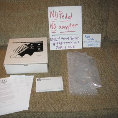 mostly very clean Electro Harmonix EMPTY BOX and printout copy of Owner's Manual & original Warranty / Registration card (+ bubble wrap and plastic bag) ONLY for White Finger Analog Optical Compressor pedal - classic casing size (NO pedal, NO adapter) image 1