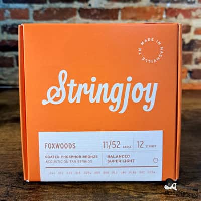 Stringjoy Foxwoods | (11-52) 12-String Coated Phosphor Bronze Acoustic Guitar Strings