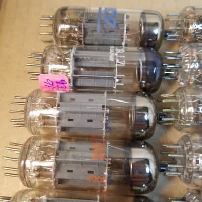Matsushita etc. Matched Pair (2) 6FQ7 tNOS AT1000 TESTED Vacuum Tubes Japan 6CG7 no divider dual triode 1964-1978 image 5