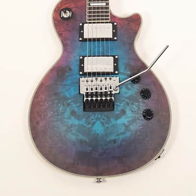 AL-3200MCC-P Agile Special Edition Signature Guitar w/Floyd Rose Chris Poland Blue Purple Burl image 1