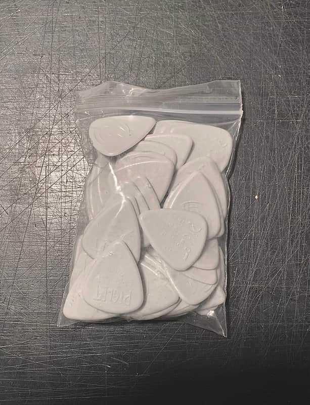 Piglet Jerry Clone White Graphite 2mm Guitar Picks (50pk) image 1