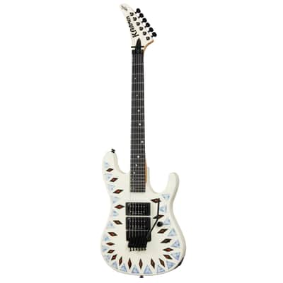 Kramer NightSwan Guitar w/Floyd Rose - Vintage White w/ Aztec Graphic image 2