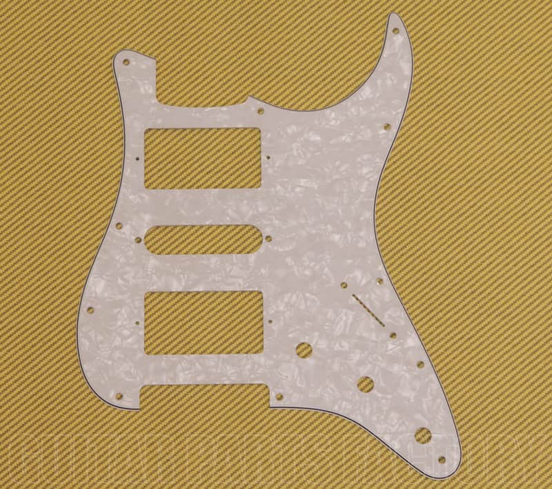 PG-0994-055 White Pearloid H/S/H Pickguard for Fender Stratocaster Strat image 1