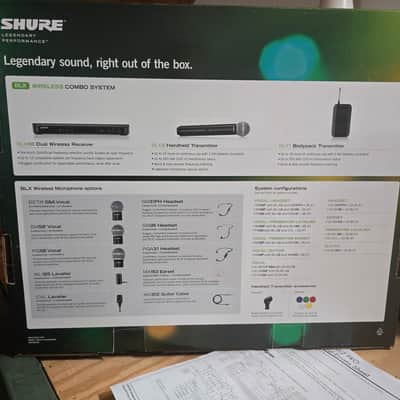 Shure BLX1288/CVL Dual Channel Combo Wireless System 2015 - Present - Black image 3