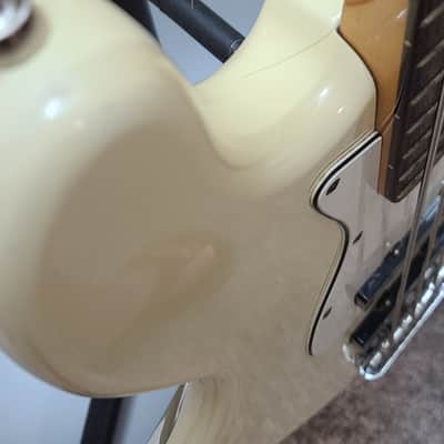1989 Vintage Squier Jazz Bass E Neck!  Fantastic cond, Excellent Bass 1989 - Pearl White image 8