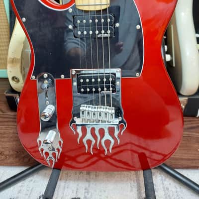 iFusion® Tributer® Metal TM-FIRE Left Handed Telecaster Style Electric Guitar - Metallic Red image 2