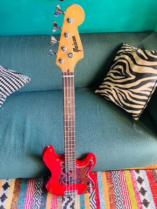 Maison Precision Bass 4-String – Candy Apple Red – Excellent Condition + Gig Bag image 1