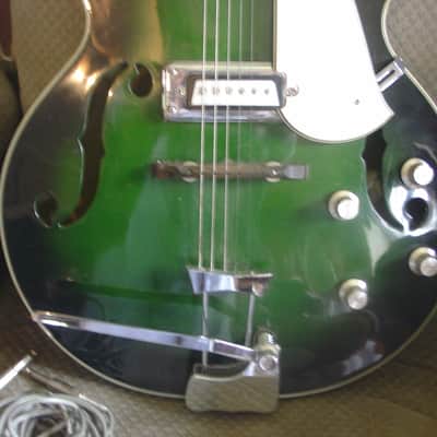 Encore Japan Emerald green Electric guitar Vintage image 5
