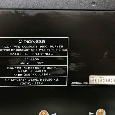 Pioneer PD-F100 100 CD Compact Discs Player - Tested and Works - Japan image 16