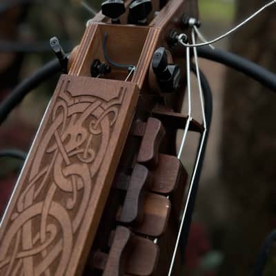 Hurdy-Gurdy With Pickup - 24 Keys - 6 string - Ukrainian Lira Hurdy Gurdy Electric Acoustic Excellent New image 4