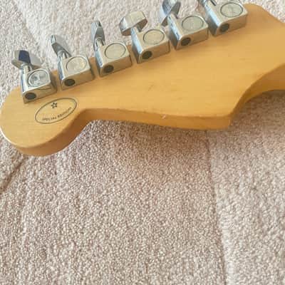 Fender FSR "Splattercaster" Standard Splatter Stratocaster with Rosewood Fretboard 2003 - Midnight Blue Swirl over Olympic White image 8