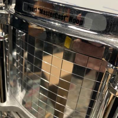 Eric Singer's KISS, David Frangioni Collection, Pearl 14x6.5" "Mirror Ball" Free Floater Snare Drum, Signed by all members of KISS! image 15