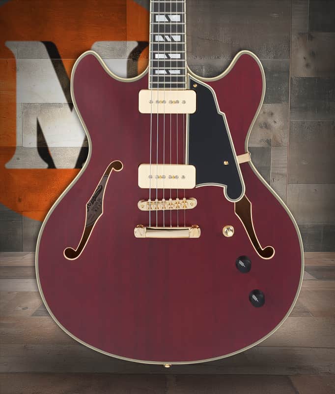 D'Angelico Deluxe DC - Satin Trans Wine (DADDCSTWGS) image 1