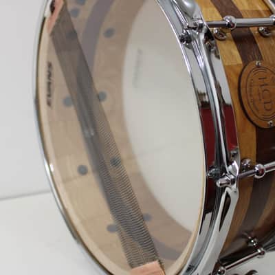Holloman Custom Drums 5x14" Ash/Mahogany - Hand rubbed urethane over danish oil image 6