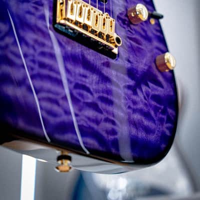 Suhr Standard Thin Burst LE Trans Purple, Roasted Alder, Quilt Maple, IRW, Gold Hardware HH image 3