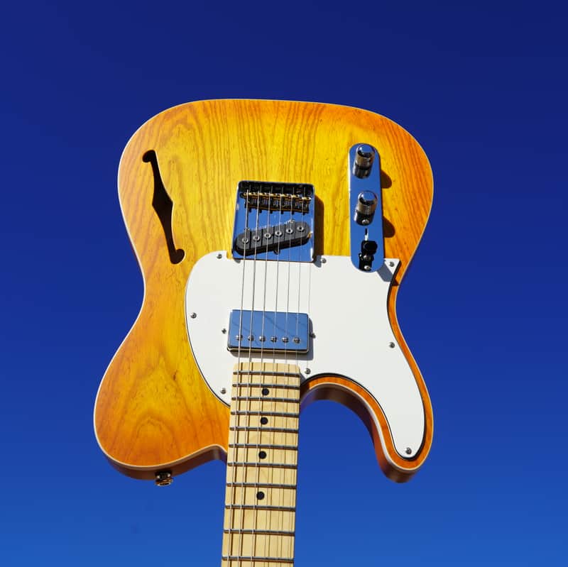 G&L USA ASAT Classic Bluesboy Semi-Hollow - Honeyburst Satin Frost - Left Handed 6-String Electric Guitar w/ Black Tolex Case(2022) image 1