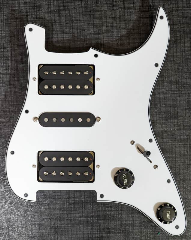 CJLab Pickups - Prewired Hum-Single-Hum (HSH) Pickguard Set with 10-Way Free-Way Switch image 1