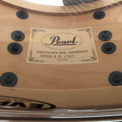 Pearl DC1465 Dennis Chambers Signature 6.5x14" Maple Snare Drum 2010s - Opal White image 3