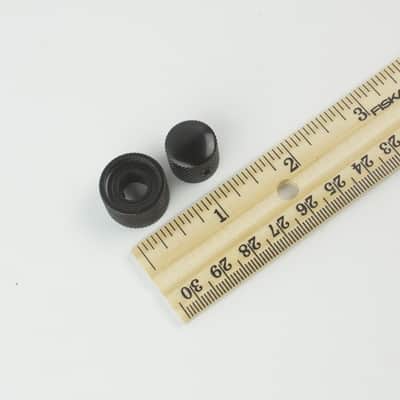 Set Dual Concentric Stacked Control Knobs for Electric Guitar or Bass, Black image 3